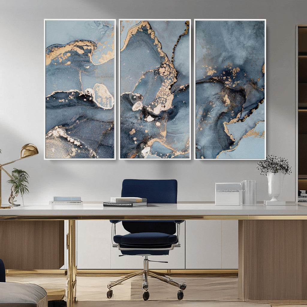 Multipanel Marble Fluid Effect Wall Art Abstract Canvas Wall Art Print