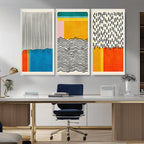 Canvas Print Wall Art Abstract Illustration Art Boho, Framed Abstract Boho Art