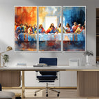 Abstract Watercolor The Last Supper Wall Art