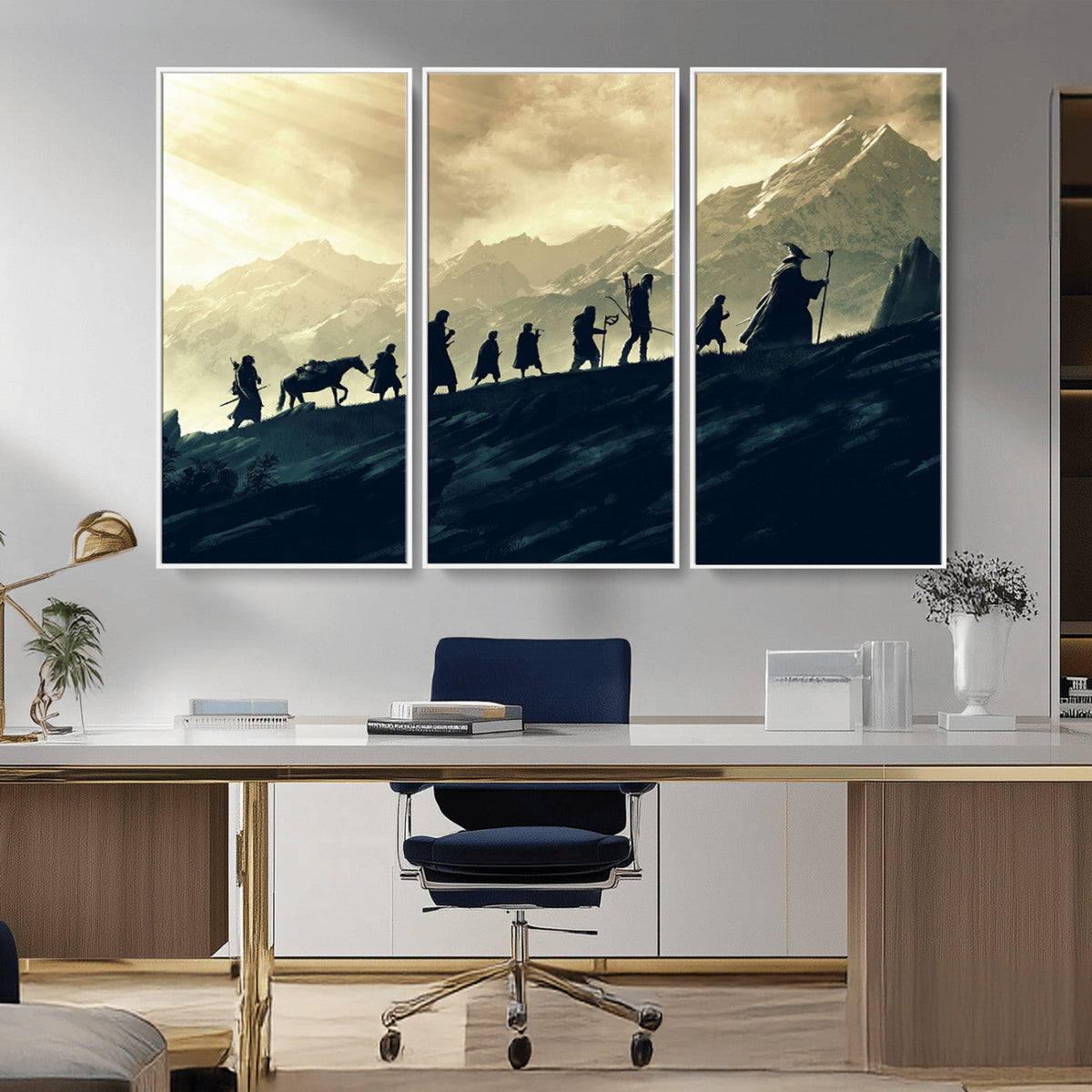 Fellowship Journey Wall Art | Fantasy Adventure Canvas Print