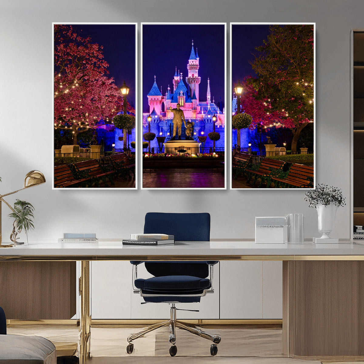 Disney Castle Wall Art | Framed Magic Kingdom Canvas