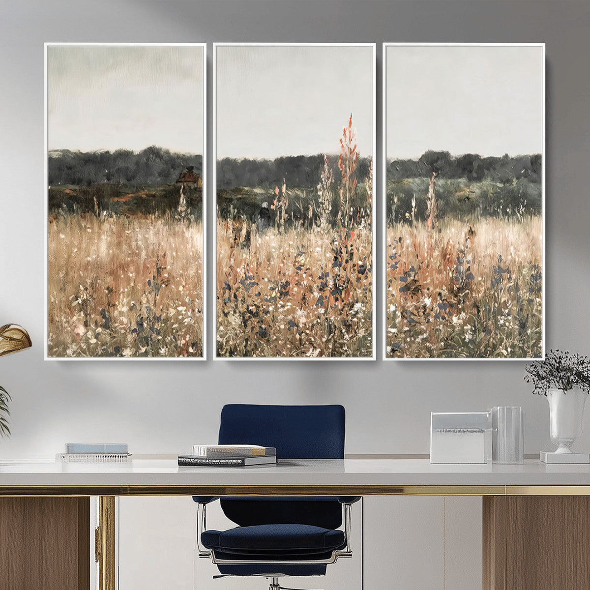Rustic Field Landscape Wall Art Print, Giclee Canvas Wall Art