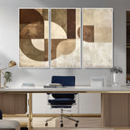Wabi Sabi Geometric Wall Art | Abstract Modern Minimalist Canvas Print