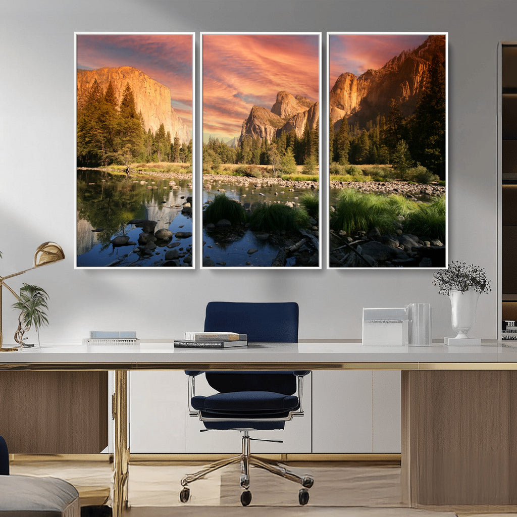 Yosemite Valley Wall Art, El Capitan Sunset Canvas Print