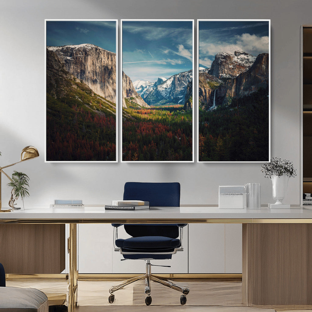 Yosemite National Park Wall Art Canvas Print, Framed El Capitan Mountain Landscape
