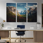 Yosemite National Park Wall Art Canvas Print, Framed El Capitan Mountain Landscape