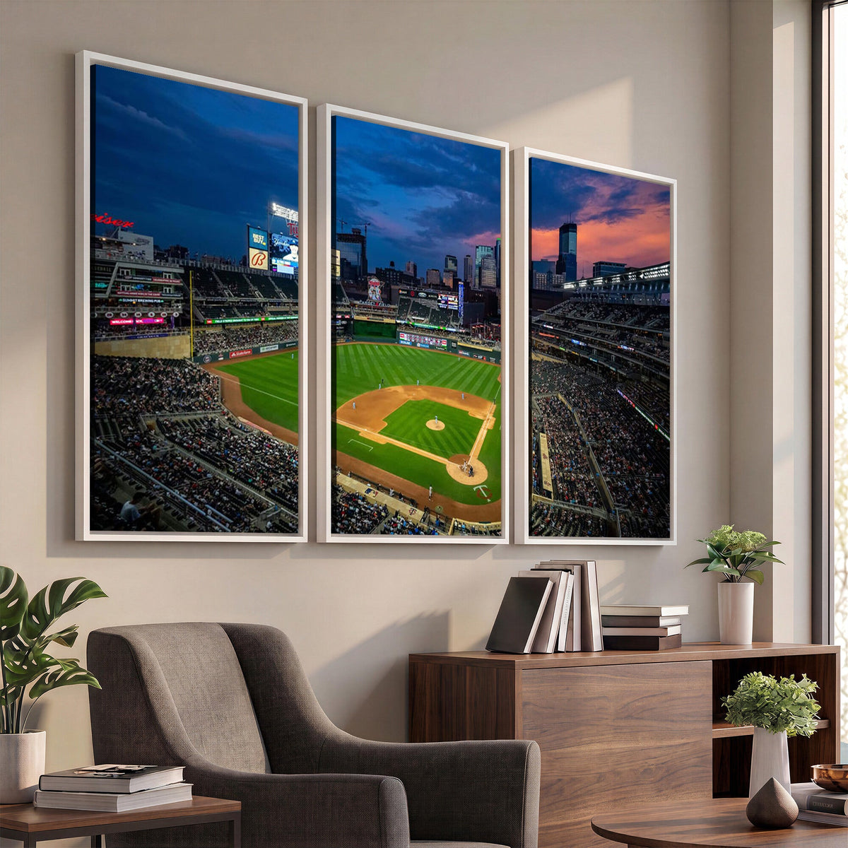 Target Field Wall Art Canvas Print, Baseball Stadium Scene