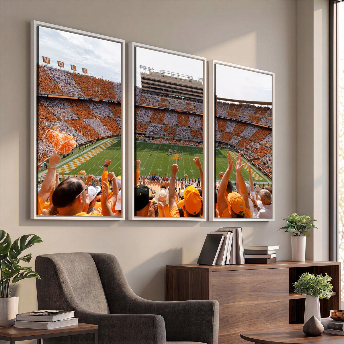 Tennessee Neyland Stadium Wall Art, Sports Arena Canvas, Home Bar Wall Decor
