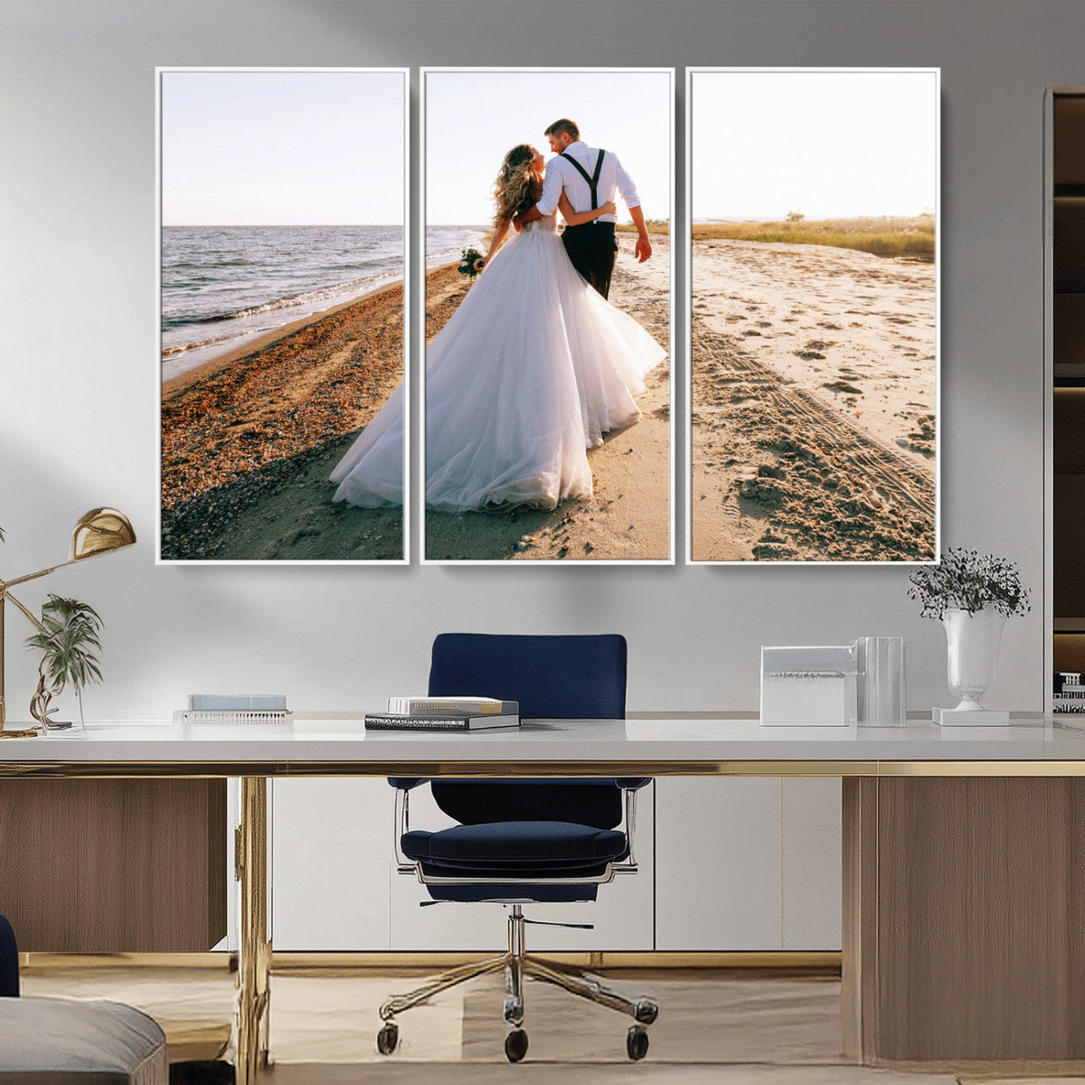 Personalized Custom Photo Wall Art Canvas Print, Unique Picture Design 3 Panel Set