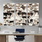Abstract Texas Longhorn Print, Longhorn Herd Print