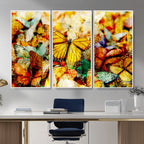 Butterfly Wall Art Canvas Print | Colorful Abstract Nature Artwork