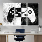 Abstract Gaming Controller Wall Art Canvas Print