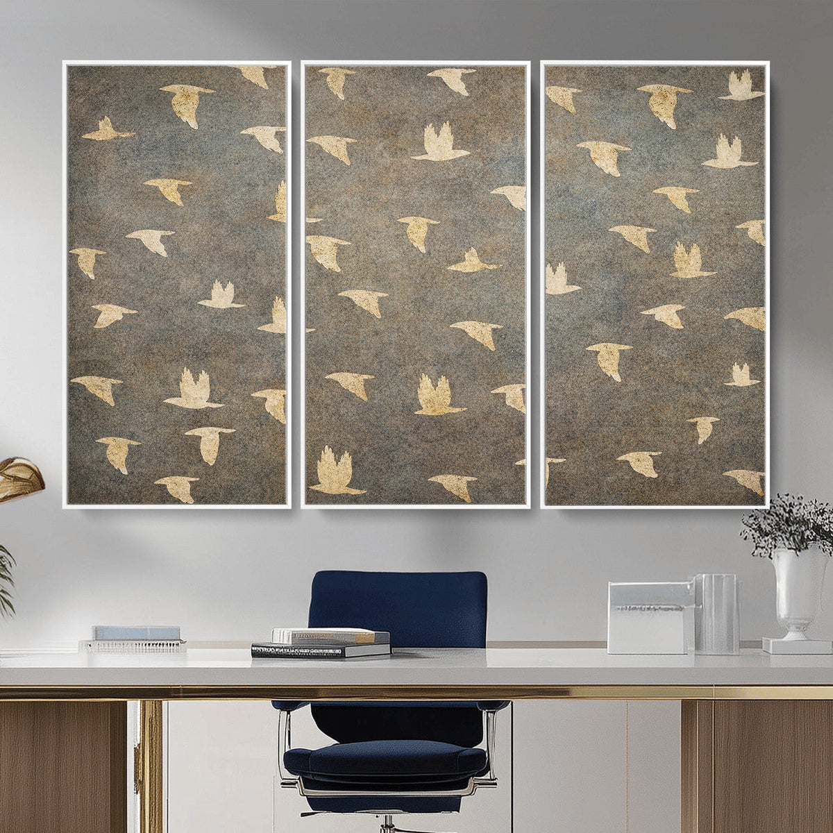 Abstract Birds Wall Art Canvas Print