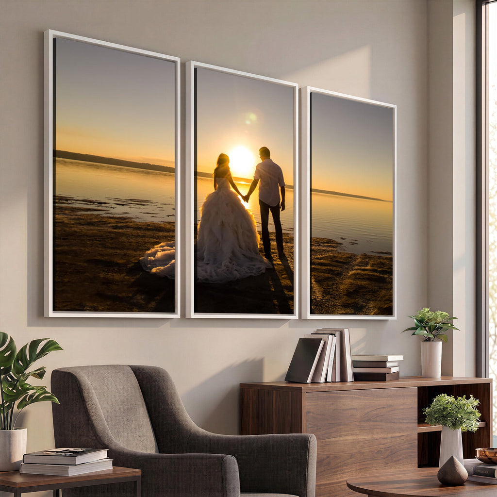Create Your Own 3 Piece Photo Canvas, Personalized Triptych Wall Art
