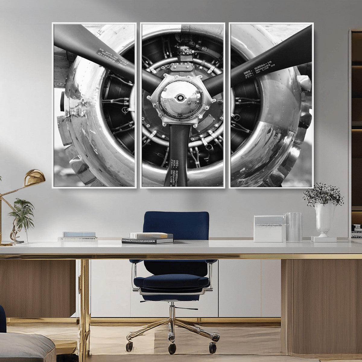 Vintage Airplane Wall Art Canvas Print