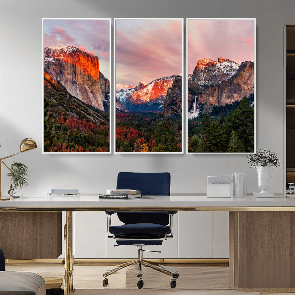 Yosemite Half Dome Wall Art Canvas Print El Capitan
