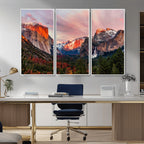 Yosemite Half Dome Wall Art Canvas Print El Capitan