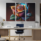 Abstract Rose Wall Art Canvas Print