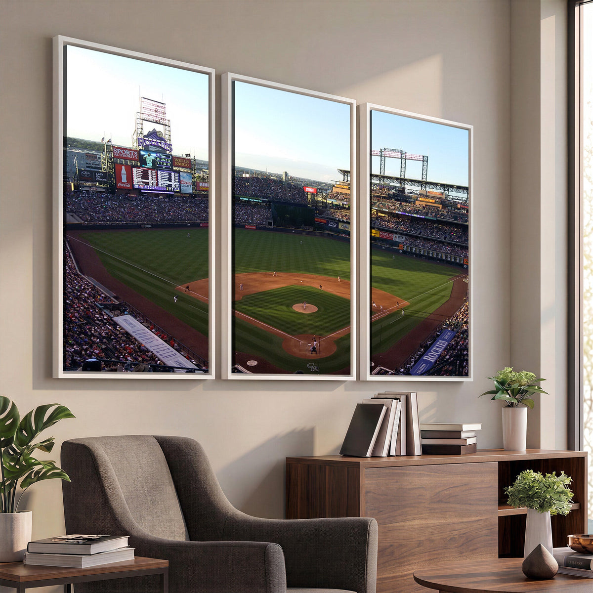 Colorado Rockies Coors Field Wall Art Canvas Print, MLB Baseball Stadium