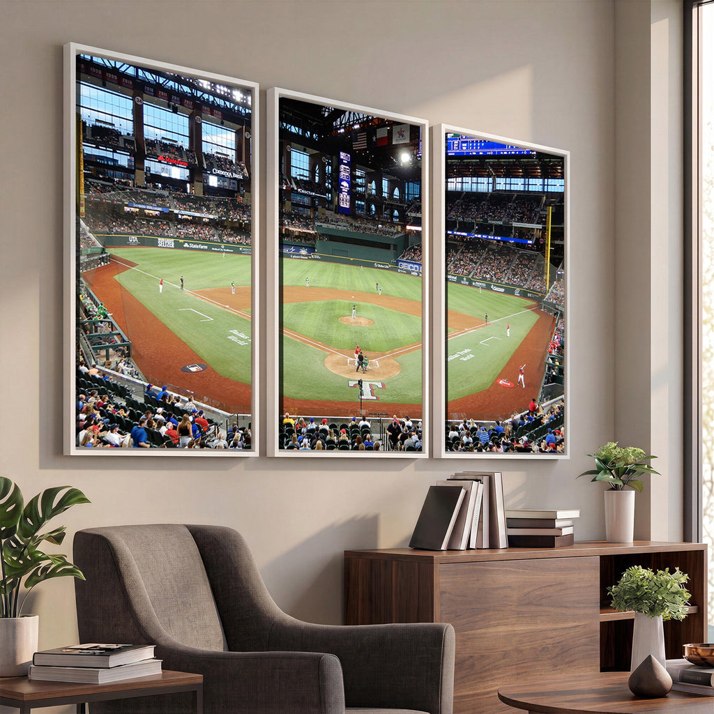 Texas Rangers Baseball Team Print, Arlington Globe Life Field Stadium Wall Art