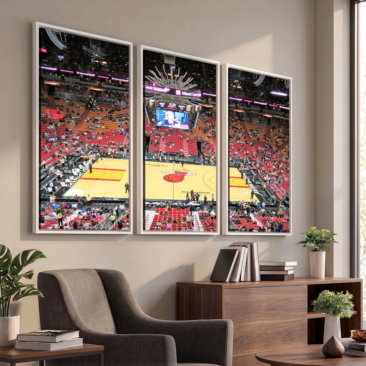 Miami Heat Basketball Team Print Wall Art, Kaseya Center