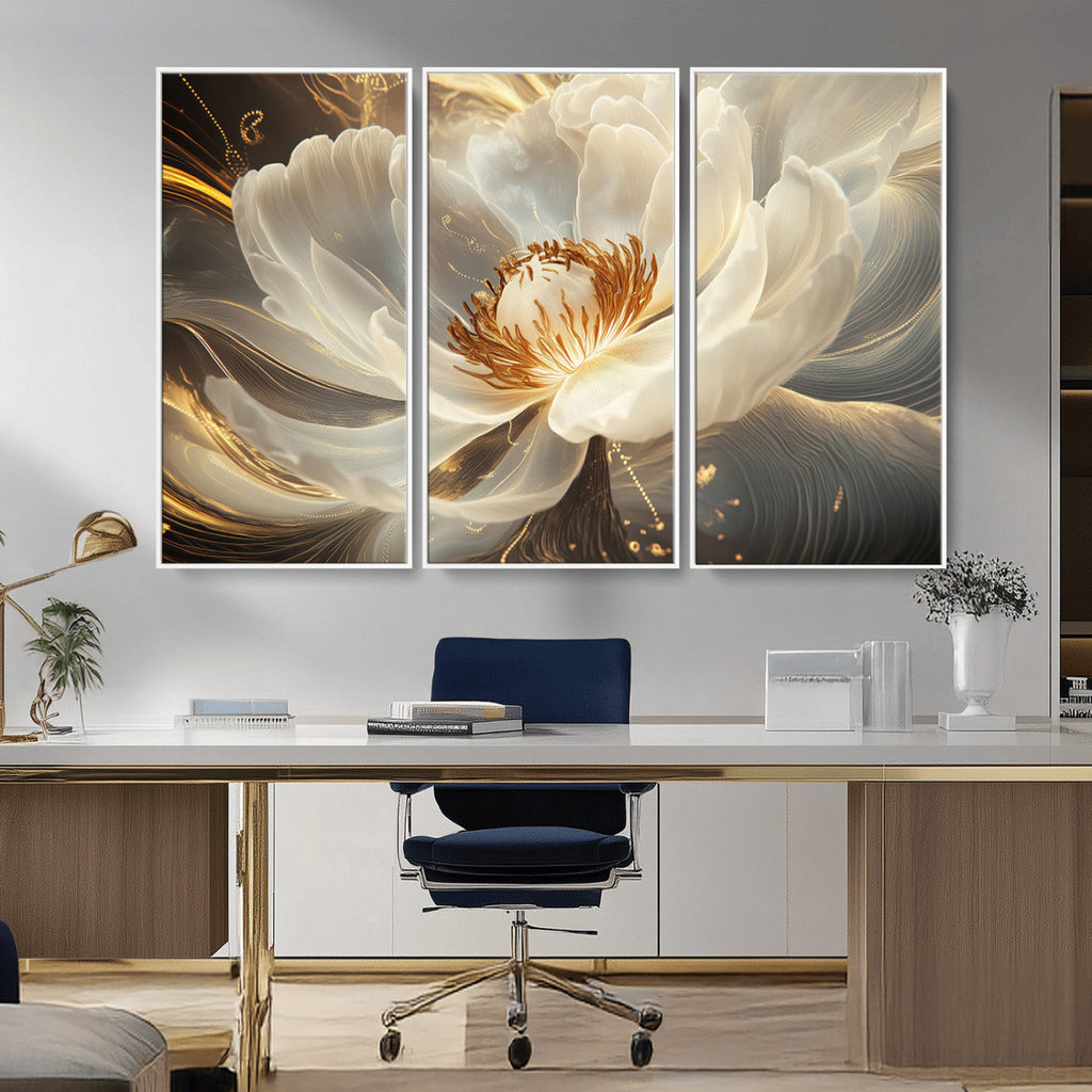 Abstract Floral Wall Art Canvas Print