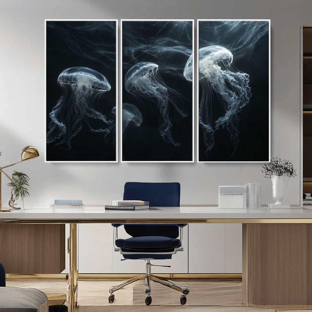 Jellyfish Wall Art Canvas Print, Elegant Wall Decor