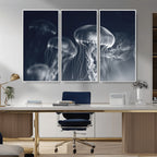 Jellyfish Wall Art Canvas Print, Modern Abstract Jellyfish