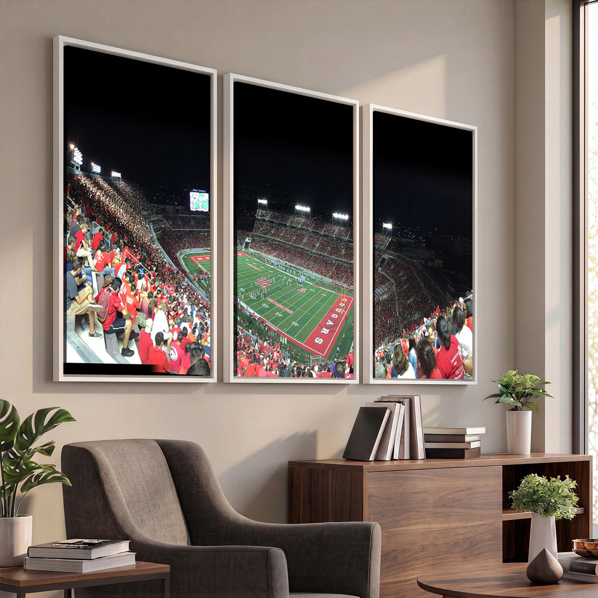 Houston Cougars Football Team Print, Houston TDECU Stadium