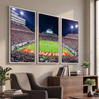 Wolfpack Football Team Print, Raleigh Carter-Finley Stadium
