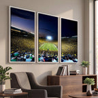 University of Michigan Wolverines Football Team Print, Ann Arbor, Extra Large Game Room Wall Decor
