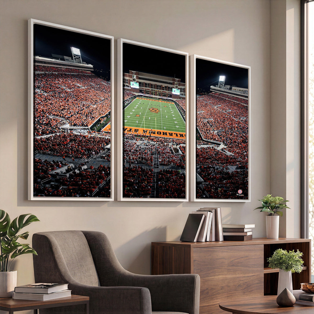Boone Pickens Stadium Wall Art Oklahoma State Cowboys Print