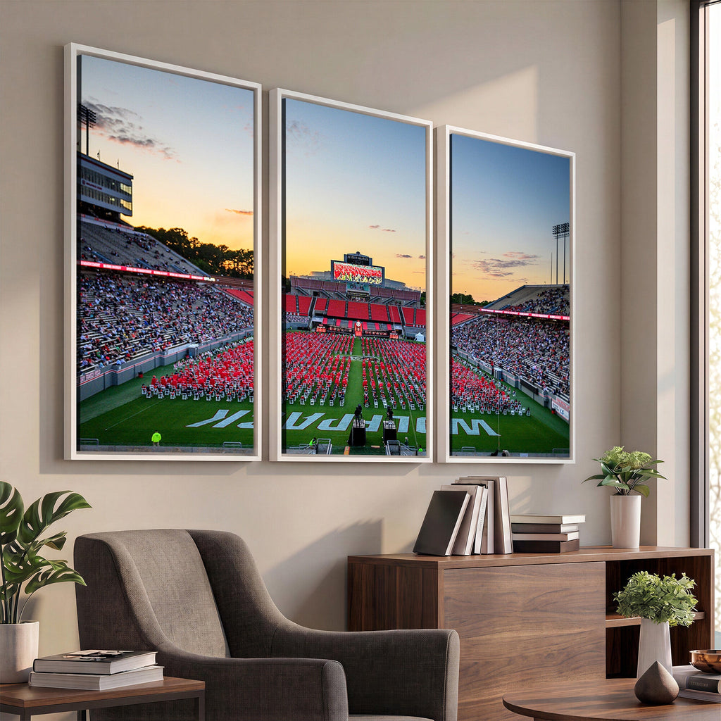 NC State Wolfpack Football Team Print Wall Art, Raleigh