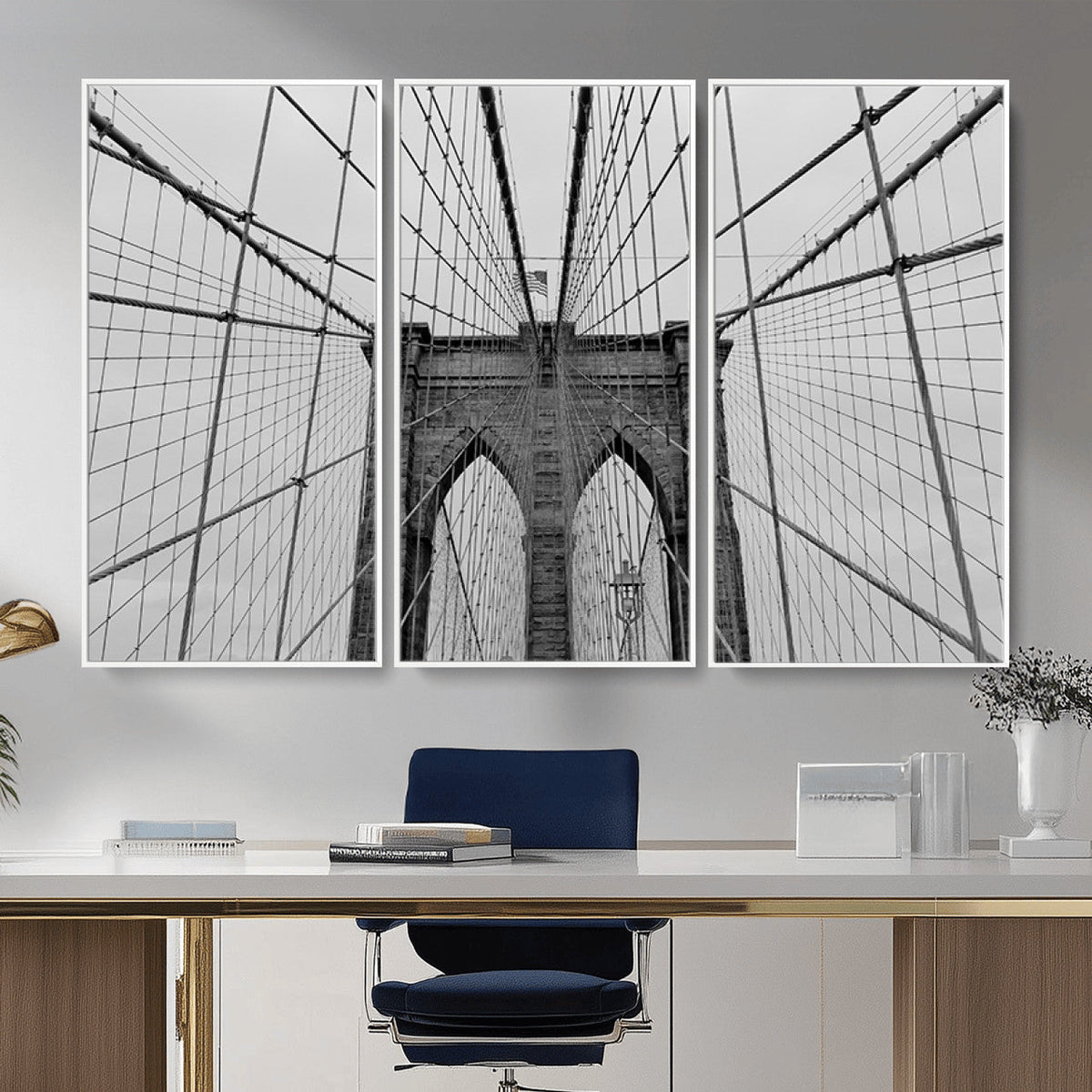 Large Brooklyn Bridge Wall Art Canvas Print