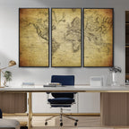 Push Pin World Map Canvas Print | Travel Tracker Wall Art