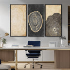 Tree Rings Canvas Wall Art Print, Minimalist Natural History in Modern Decor