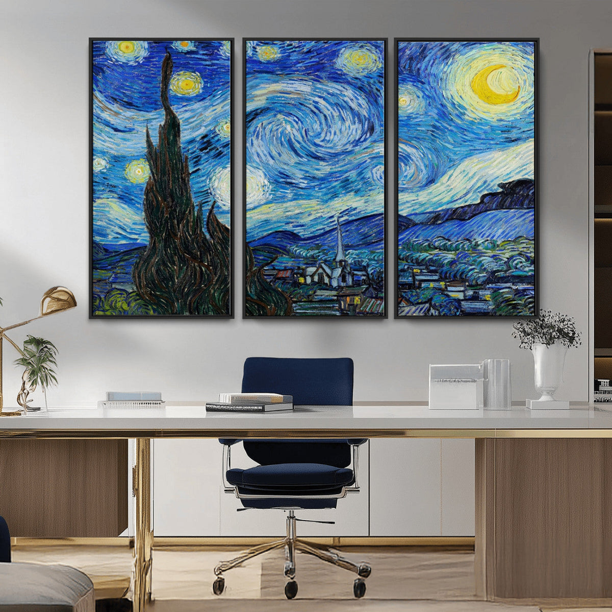 Vincent Van Gogh The Starry Night Abstract Wall Art Canvas Print