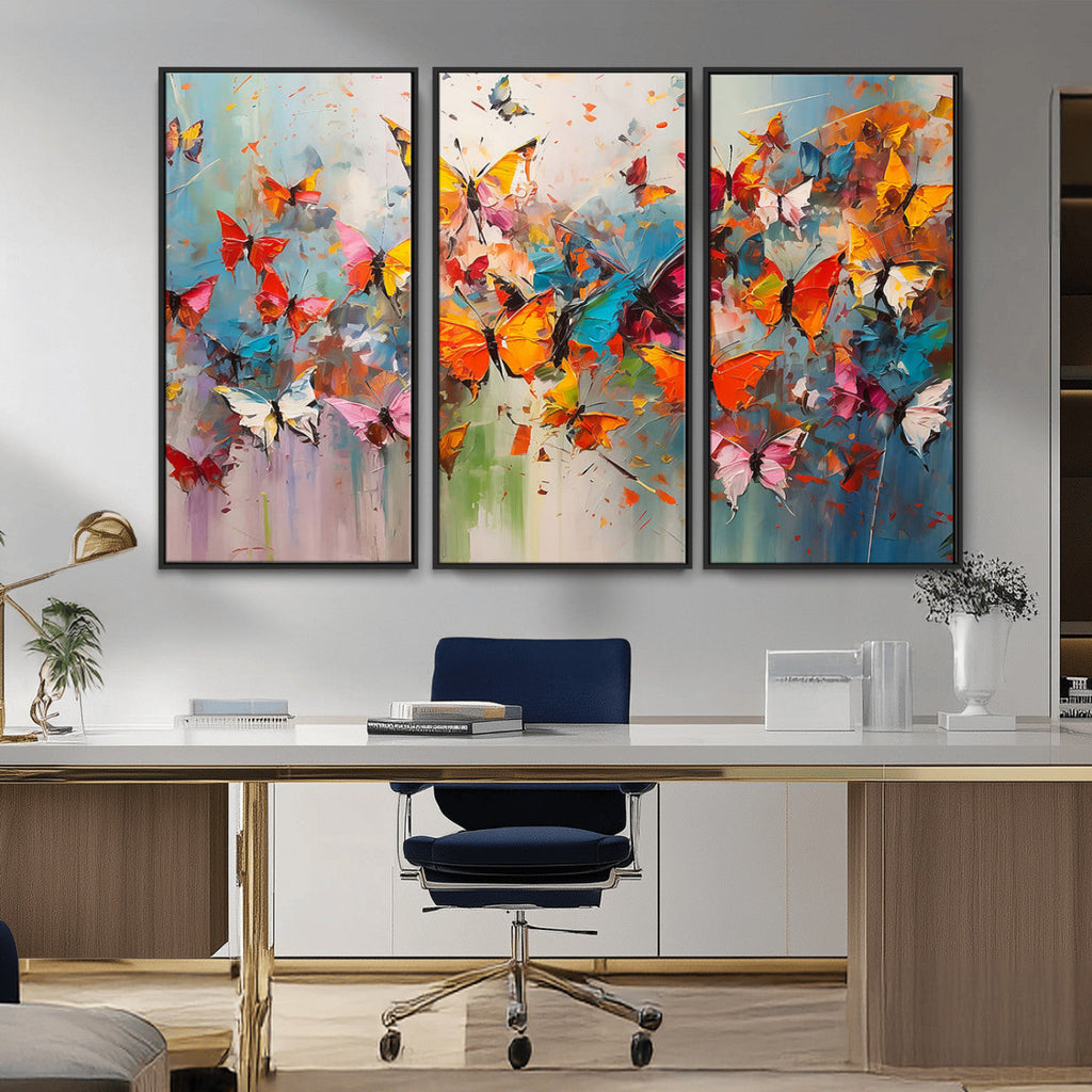 Abstract Butterfly Wall Art Canvas Print