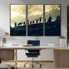 Fellowship Journey Wall Art | Fantasy Adventure Canvas Print