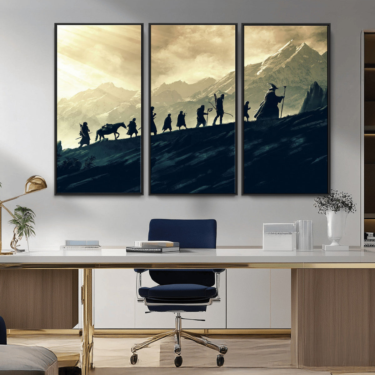 Fellowship Journey Wall Art | Fantasy Adventure Canvas Print