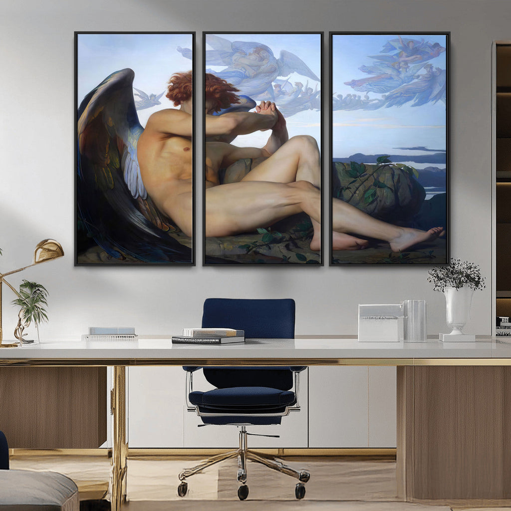 Fallen Angel Wall Art Canvas Print, Alexandre Cabanel Classic Art Reproduction