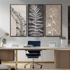 Minimalist Botanical Wall Art Canvas Print, Framed and Ready to Hang