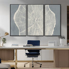 Abstract Tree Ring Wall Art Canvas Print, Framed and Ready to Hang