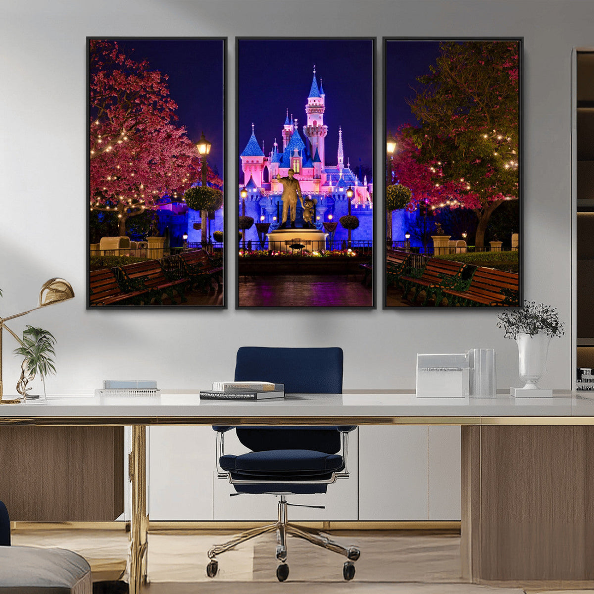 Disney Castle Wall Art | Framed Magic Kingdom Canvas
