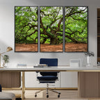 Majestic Oak Tree Wall Art Canvas Print | Ancient Branches