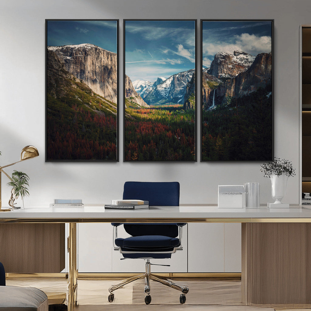 Yosemite National Park Wall Art Canvas Print, Framed El Capitan Mountain Landscape