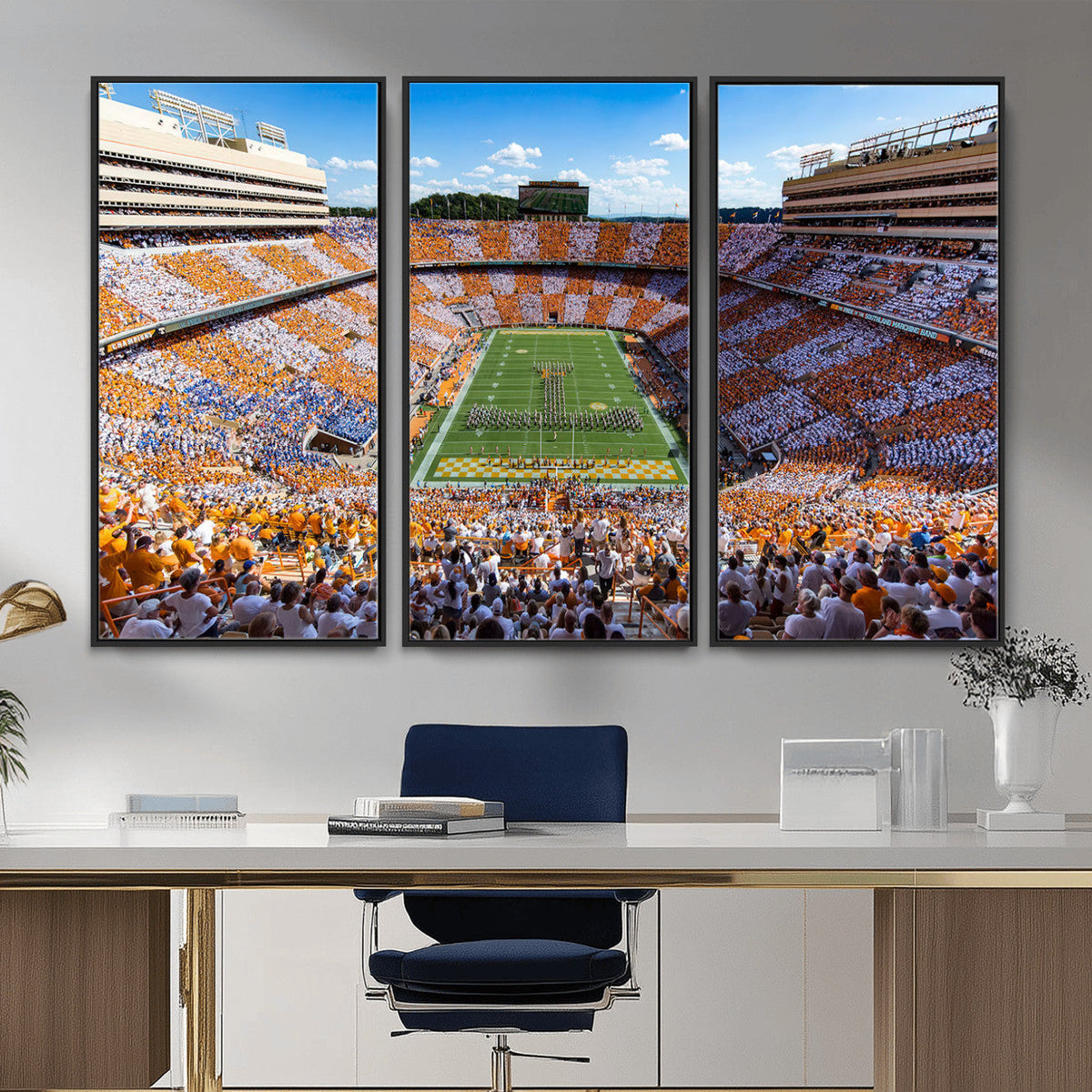 Tennessee Neyland Stadium Wall Art, Sports Arena Canvas, Framed and Ready to Hang