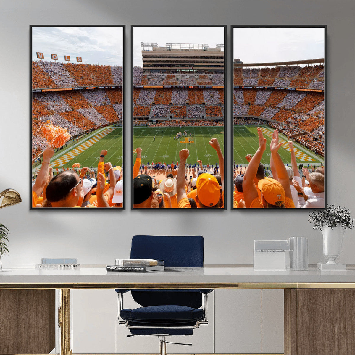 Tennessee Neyland Stadium Wall Art, Sports Arena Canvas, Home Bar Wall Decor