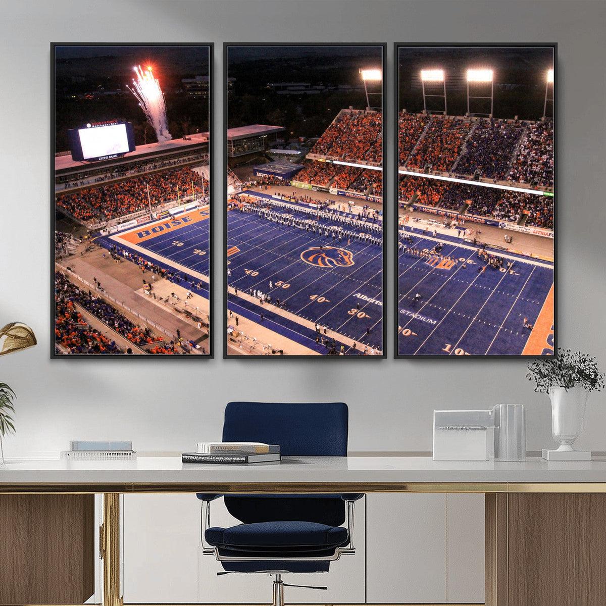 Boise State Broncos Albertsons Stadium Wall Art Canvas Print