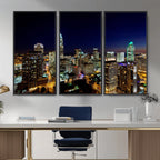 Atlanta Skyline Wall Art Canvas Print | Modern Cityscape